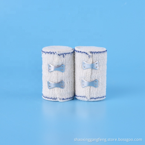 High elastic medical red blue thread crepe bandages